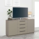 Comoda TV SERENA, 150x42, H79, 2U4S, Gri Piatra - 1