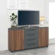 Comoda TV SERENA, 150x42, H79, 2U4S, Nuc Warmia, Antracit - 1