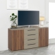 Comoda TV SERENA, 150x42, H79, 2U4S, Nuc Warmia, Gri Piatra - 1