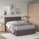 Dormitor GEORGIA 1, Oak, Cappuccino Gloss, Stofa Mov V68