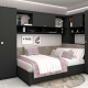 Oferta Dormitor colt ALESSIO 4, Antracit cu saltea inclusa