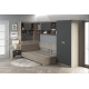 Dormitor colt ALESSIO 3, tablie pat tapitata, Oak, Antracit - 2