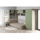 Dormitor colt ALESSIO 3, tablie pat tapitata, Oak, Pesto - 3