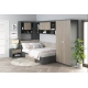Dormitor colt ALESSIO 3, tablie pat tapitata, Antracit, Oak - 2