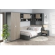 Dormitor colt ALESSIO 3, tablie pat tapitata, Antracit, Oak - 3