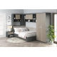 Dormitor colt ALESSIO 3, tablie pat tapitata, Antracit, Oak - 1