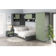 Dormitor colt ALESSIO 3, tablie pat tapitata, Antracit, Pesto - 1