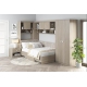 Dormitor colt ALESSIO 3, tablie pat tapitata, Oak - 1