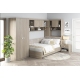 Dormitor colt ALESSIO 3, tablie pat tapitata, Oak - 3