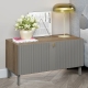 Noptiera MATERA 90, 1 usa, Stejar, MDF Gri Piatra vopsit mat - 1