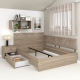 Pat colt AMBRO, 140x200, sertar lateral, Oak3
