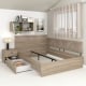 Pat colt AMBRO, 160x200, sertar lateral, Oak3