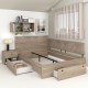 Pat colt AMBRO, 140x200, 2 sertare, Oak3