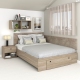 Pat colt AMBRO, 140x200, sertar frontal, Oak