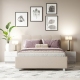 Oferta Pat tapitat ARISA, 140x200, suport saltea, stofa Grej cu saltea inclusa - 2