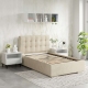 Pat tapitat copii GEORGIA Clasic, 90x200, H107, somiera, Catifea Bej - 1
