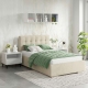 Pat tapitat copii GEORGIA Clasic, 90x200, H107, somiera, Catifea Bej