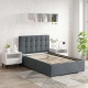 Pat tapitat copii GEORGIA Clasic, 90x200, H107, somiera, Stofa Albastru V732