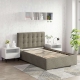 Pat tapitat copii GEORGIA Clasic, 90x200, H107, somiera, Stofa Maro Kachi V242