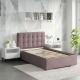 Pat tapitat copii GEORGIA Clasic, 90x200, H107, somiera, Stofa Mov Lila V60 2