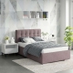 Pat tapitat copii GEORGIA Clasic, 90x200, H107, somiera, Stofa Mov Lila V60