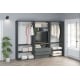 Set mobila dulapuri si comoda tv PRIMAVERA A270x52, H200, 5U3S, Antracit, Stejar - 2
