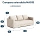Canapea extensibila MAGIS, Stofa Albastru V73 - 3