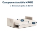 Canapea extensibila MAGIS, stofa Bej V03 - 4