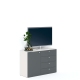Comoda ARONA 105, A42, H74, 1U4S, Alb Portelan, Antracit