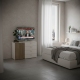 Comoda ARONA 105, A42, H74, 1U4S, Alb Portelan, Oak - 1