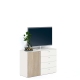 Comoda ARONA 105, A42, H74, 1U4S, Alb Portelan, Oak
