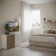 Comoda ARONA 120, A42, H74, 1U4S, Alb Portelan, Oak - 1