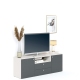 Mobilier Living ARONA A 195, A42, H195, Alb Portelan, Antracit - 2