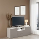Comoda ARONA 150, A42, H57, 2U2S, Alb Portelan, Gri Piatra - 1