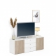 Comoda ARONA 150, A42, H57, 2U3S, Alb Portelan, Oak