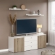 Comoda ARONA 150, A42, H57, 2U3S, Alb Portelan, Stejar - 1