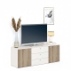 Comoda ARONA 150, A42, H57, 2U3S, Alb Portelan, Stejar