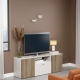 Comoda ARONA 150, A42, H57, 3U, Alb Portelan, Stejar - 1