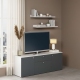 Comoda ARONA 150, A42, H57, 3U1S, Alb Portelan, Antracit - 1
