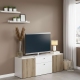 Comoda ARONA 150, A42, H57, 3U1S, Alb Portelan, Stejar - 1