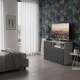 Comoda ARONA 105, A42, H74, 1U3S, Alb Portelan, Antracit - 1