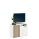Comoda ARONA 105, A42, H74, 1U3S, Alb Portelan, Stejar