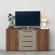 Comoda TV SERENA, 150x42, H79, 2U4S, Nuc Warmia, Gri Piatra - 1
