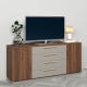 Comoda TV SERENA, 180x42, H79, 2U4S, Nuc Warmia, Gri Piatra - 1