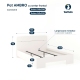 Dormitor ARONA 1, pat matrimonial cu sertar frontal, Alb Portelan, Oak - 2