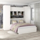 Dormitor ARONA 4, pat matrimonial, 4 dulapuri, Alb Portelan