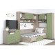 Oferta Dormitor colt AMBRO 11 cu comoda, Oak, Pesto cu saltea inclusa - 2