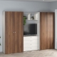 Dressing dormitor ARONA A 270, A50, H195, 4U4S, Alb Portelan, Nuc Warmia