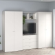 Dressing dormitor ARONA A 270, A50, H195, 4U4S, Alb Portelan