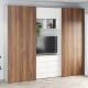 Dressing dormitor ARONA A 270, A50, H230, 5U4S, Alb Portelan, Nuc Warmia